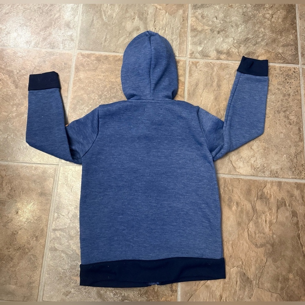 7 For All Mankind Two-Tone Blue Kids Hoodie - Picture 2 of 5